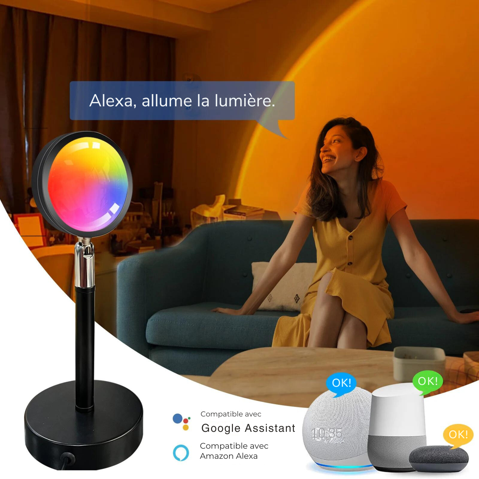 Lampe Coucher de Soleil - Sunset Smart Projecteur Romantique