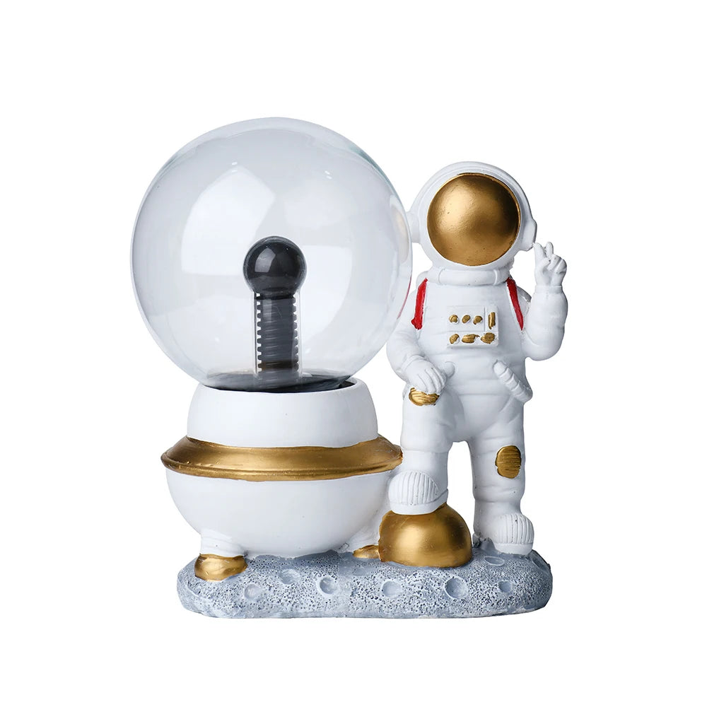 Astronaut Victory Gesture Plasma Light 4 Inch Glass Ball Touch Sensing Science Enlightenment Cool Interior Decoration Ornaments