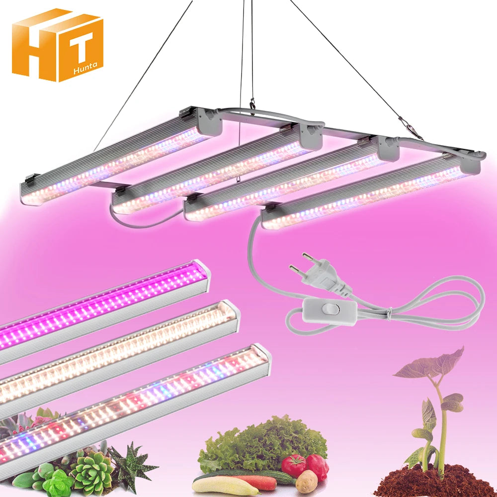 Full Spectrum LED Grow Light For Greenhouse AC100-265V 4000K Sunshine 380-780nm 144Pcs For Vegetables Flowers