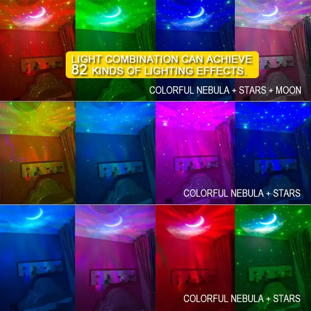 Astronaut Galaxy Starry Projector Lamp LED Night Light Star Sky Night Lamp Bedroom Home Decorative Kids Birthday Christmas Gift