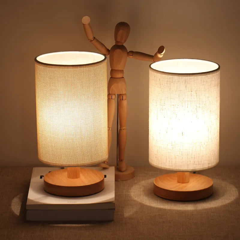 Lampe De Chevet Bois - Sleek Wood Lamp