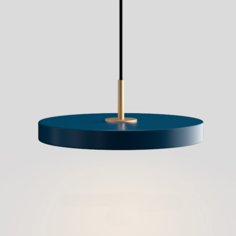 Luminaire cuisine suspendu LED en métal en forme de disque