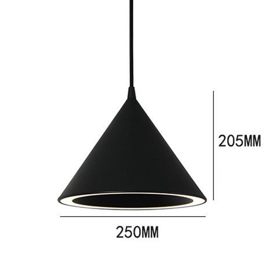 Suspension Luminaire - Charme Vintage - Corps noir de 25 cm