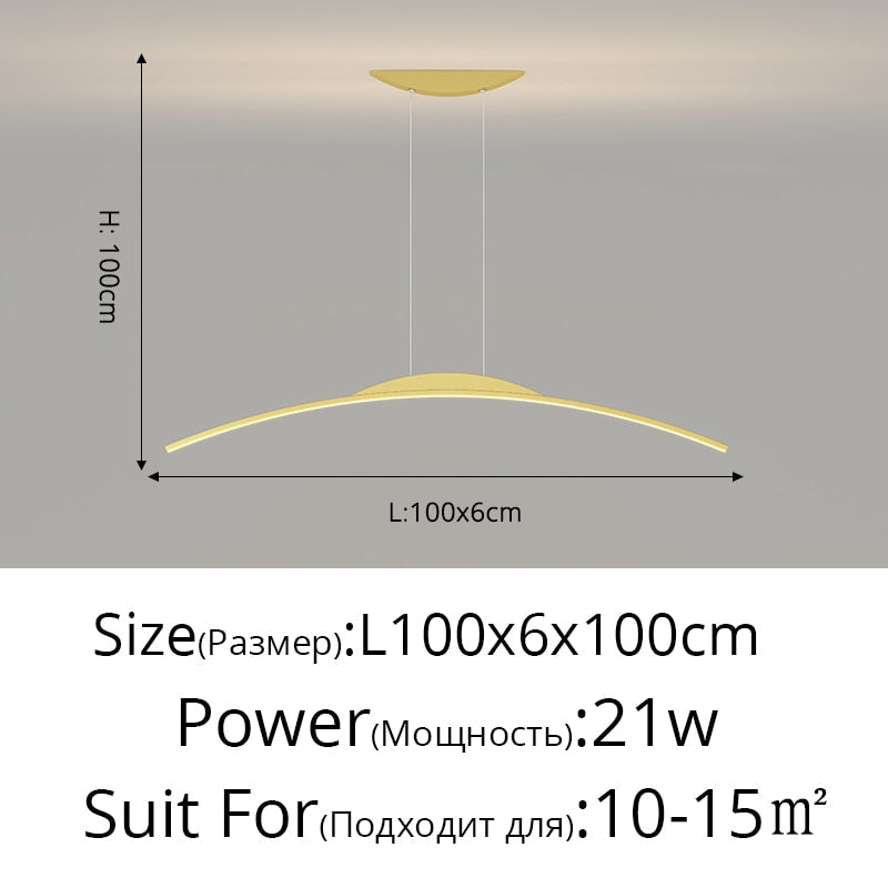 Suspension Luminaire - Harmonia - Or 100cm A / Blanc
