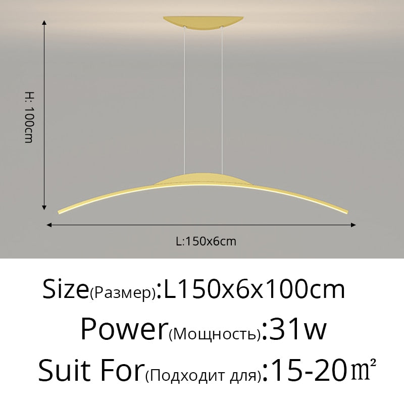 Suspension Luminaire - Harmonia - Or 150cm A / Blanc