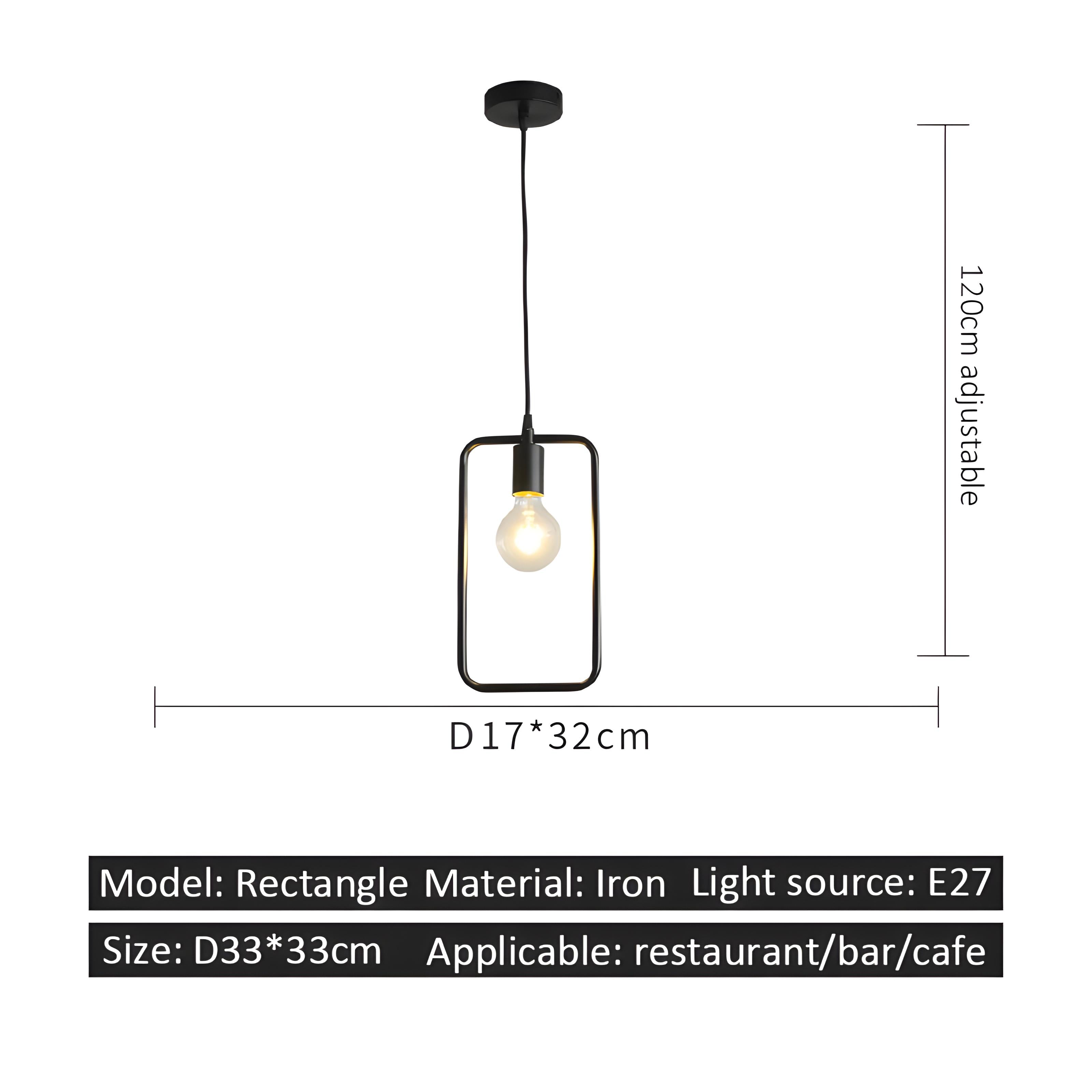 Suspension Luminaire - London - Rectangle