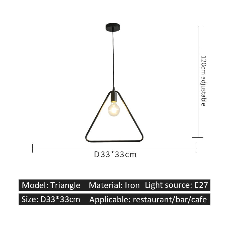 Suspension Luminaire - Lueur Nordique - Triangle / Pas de