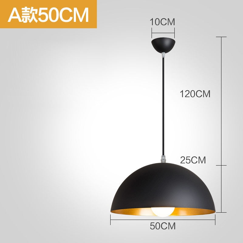 Suspension Luminaire - Noir Élégance - Type A 50CM